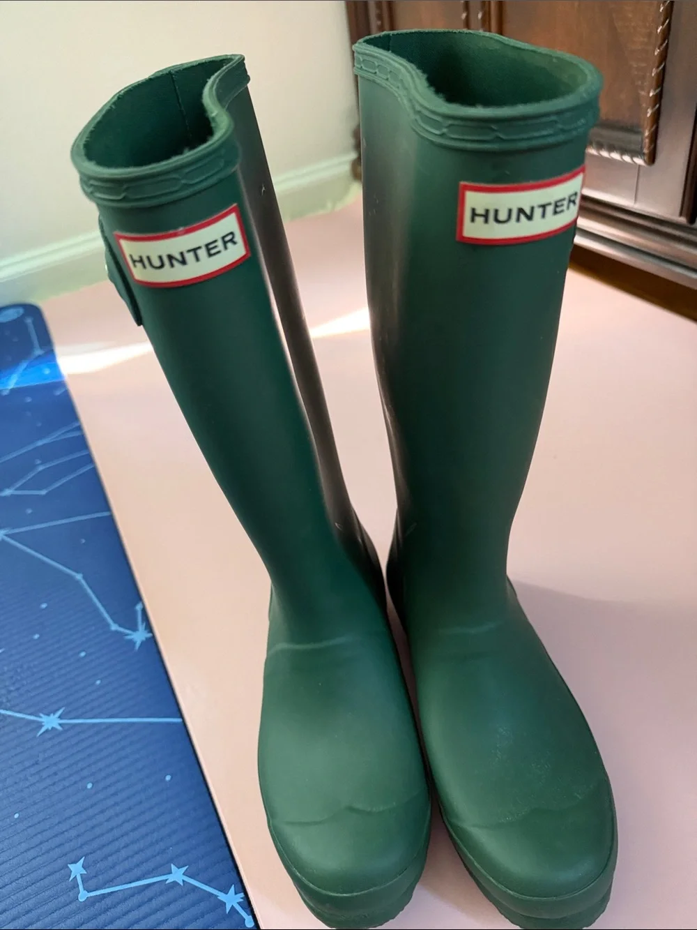 Hunter Kids Green Tall Rain Boots